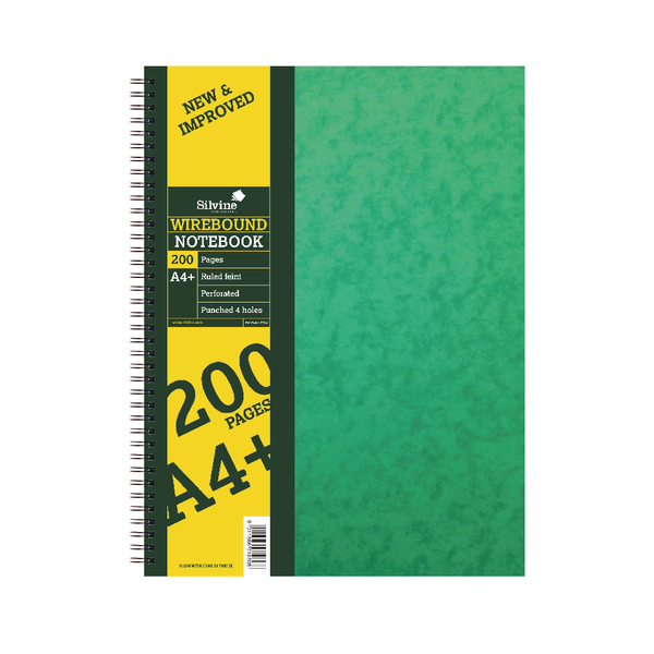 Silvine Wirebound Notebook A4 100 Leaf Ruled Feint (6 Pack) SPA4