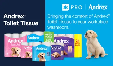 Bring the comfort of Andrex toilet tissues to your workplace