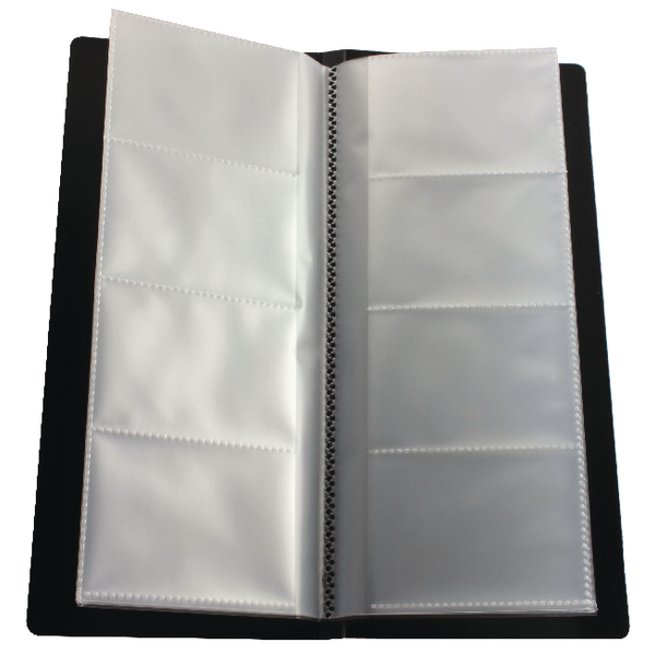 Q Connect Black Business Name Card Holder 96 Cards Capacity KF03